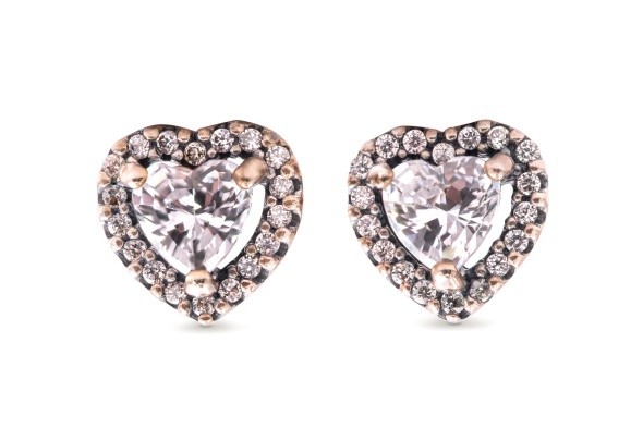 PANDORA Elevated Heart Stud Earrings