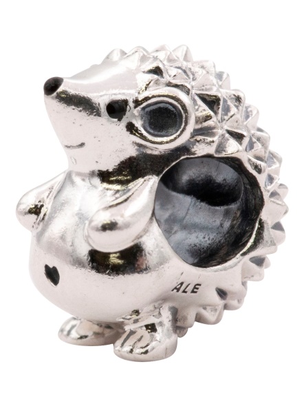 PANDORA Hedgehog Sterling Silver Charm With Black Enamel