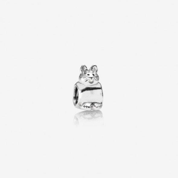 PANDORA Kitty Charm Retired Sterling Silver Kitten Cat Animal Bead