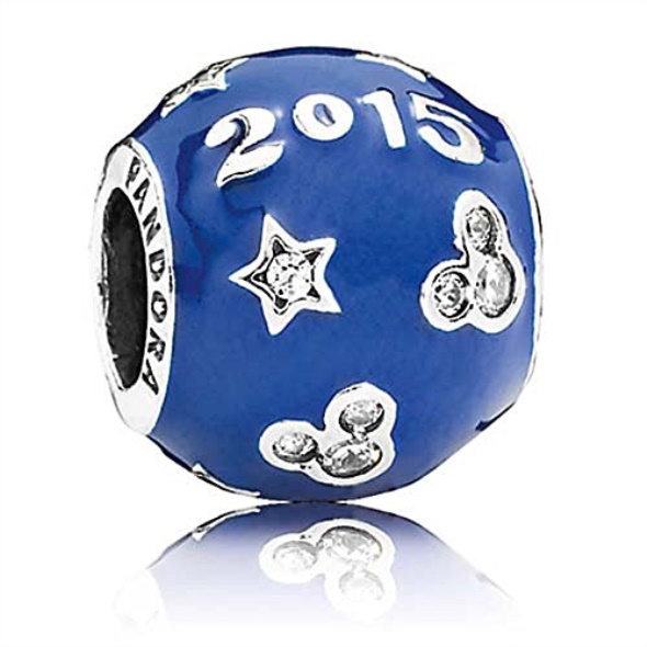 PANDORA Mickey Mouse Disney Parks Exclusive Happy Blue Year 2015 Disneyland Charm