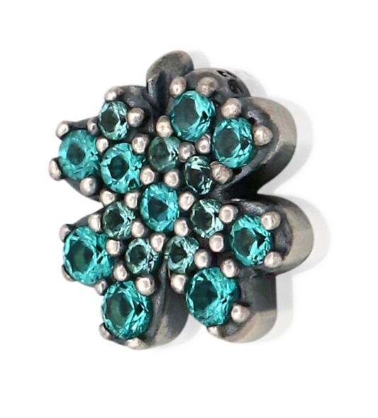 PANDORA Radiant Green Clover Petite Charm