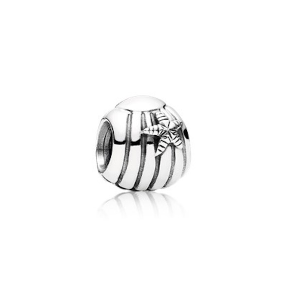 PANDORA Retired Sterling Silver Sea Shell Bead Charm Retired