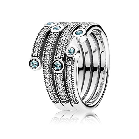 PANDORA Shimmering Ocean Frosty Mint Clear CZ