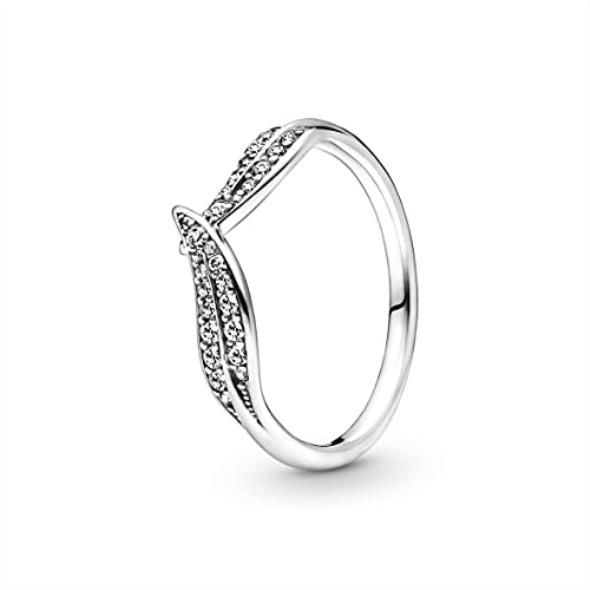 PANDORA Sparkling Leaves Ring 925 Sterling Silver