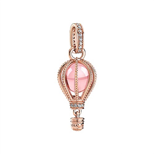 PANDORA Sparkling Pink Hot Air Balloon Dangle Charm
