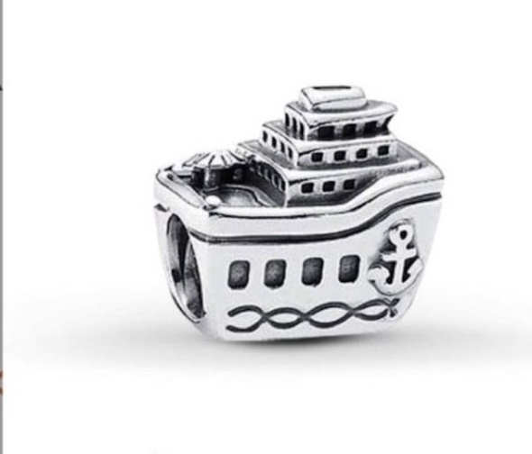 PANDORA Sterling Silver Cruise Ship Bead Charm Retired
