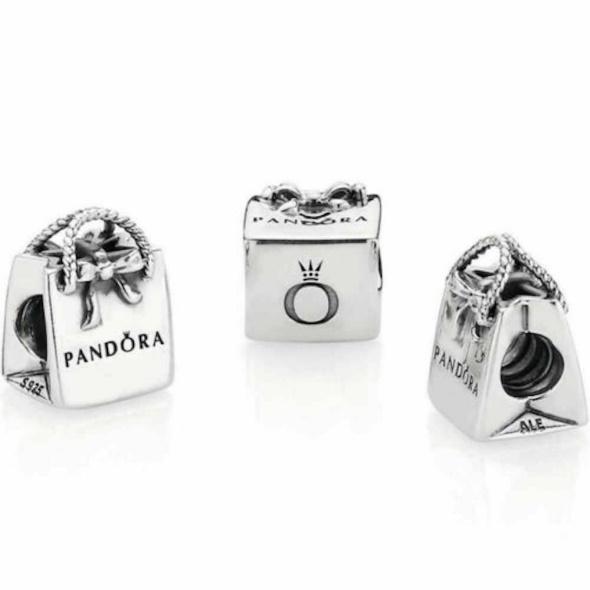 PANDORA Sterling Silver Logo Gift Bag Charm