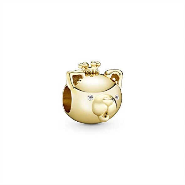 Pandora Gold with Cubic Zirconia Shining Dog Charm