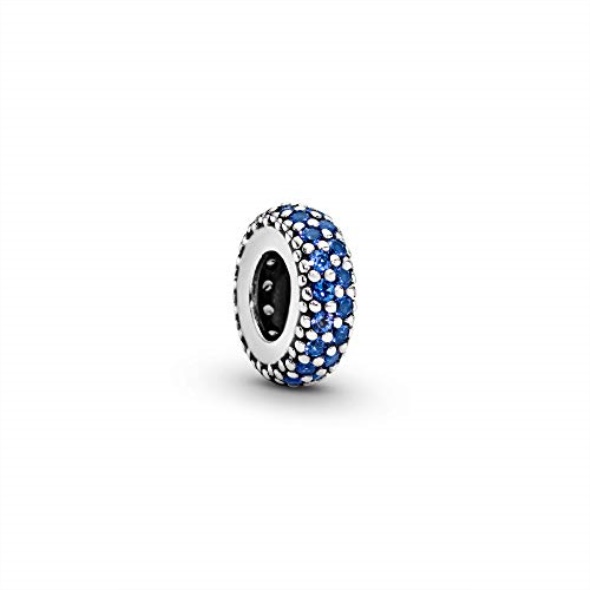 Pandora Jewelry Blue Sparkle Spacer Crystals Charm in Sterling Silver