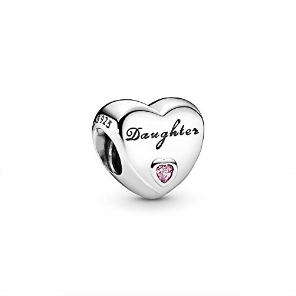 Pandora Jewelry Daughter Love Cubic Zirconia Charm in Sterling Silver