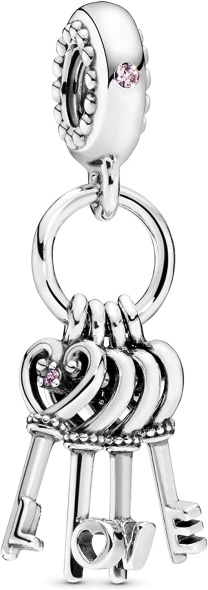 Pandora Jewelry Keys of Love Dangle Crystal and Cubic Zirconia Charm