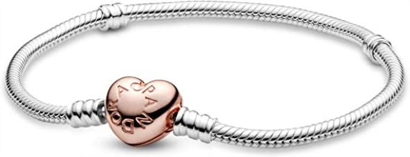 Pandora Jewelry Moments Heart Clasp Snake Chain Pandora Rose Bracelet
