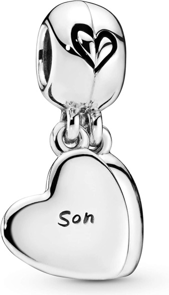 Pandora Jewelry Mother and Son Heart Split Dangle Sterling Silver Charm
