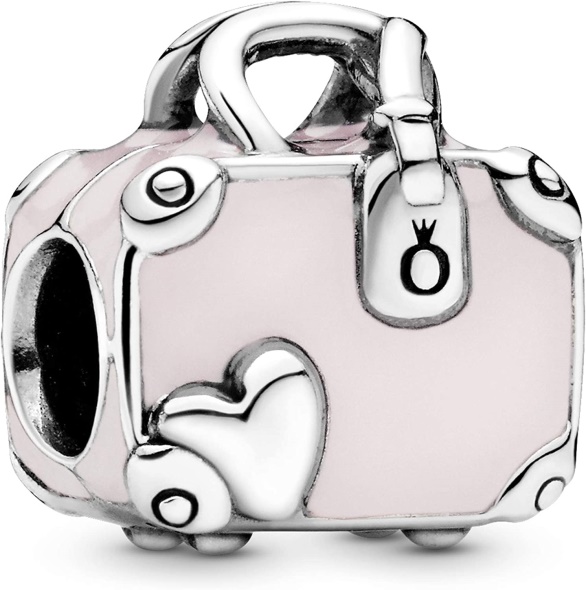 Pandora Jewelry Pink Travel Bag Sterling Silver Charm