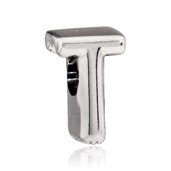 Pandora Letter T Charm In Sterling Silver