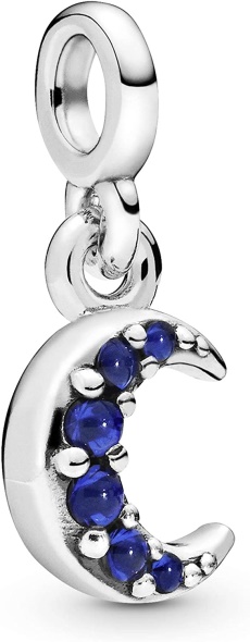 Pandora ME Compatible Crescent Moon Crystal Dangle Charm
