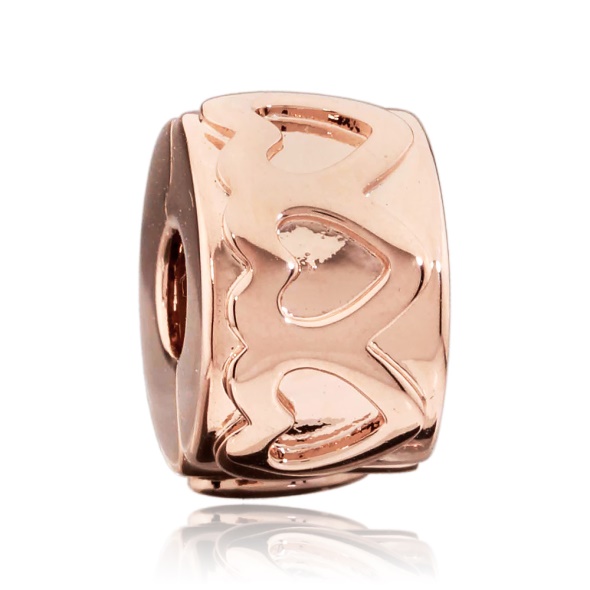Pandora Rose Row Of Hearts Clip Charm