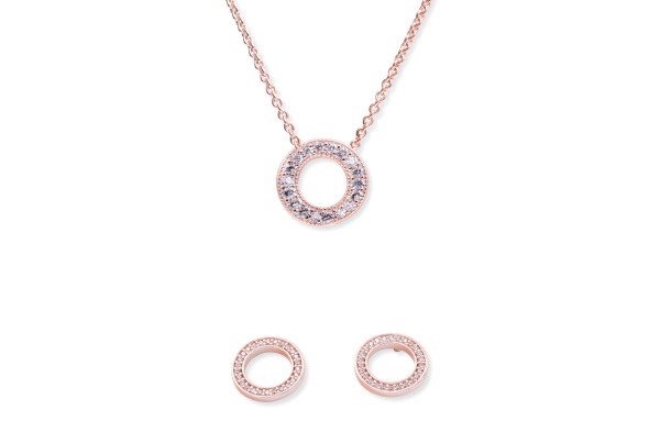 Pandora Sparkling Pave Circle Jewelry Gift Set