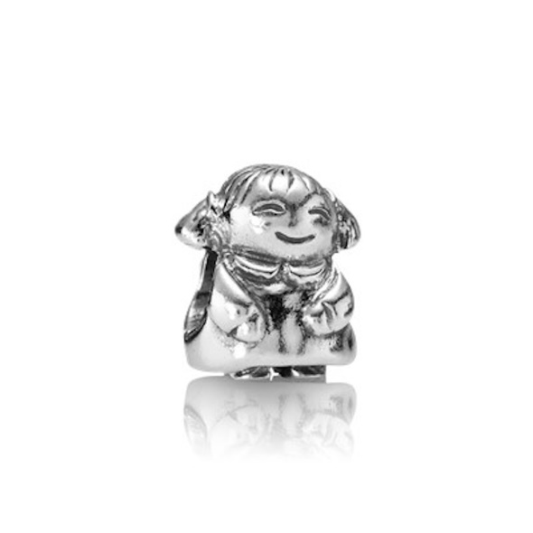 Pandora Sterling Silver Little Girl Charm Bead Retired