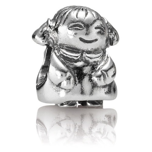 Pandora Sterling Silver Little Girl Charm Bead Retired