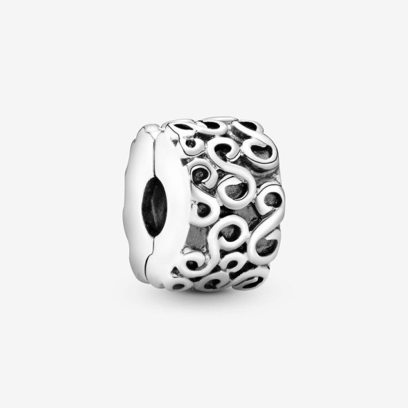 Pandora Sterling Silver Swirl Clip Charm SClip