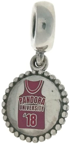 Pandora Sterling Silver and Pink University Dangle Charm