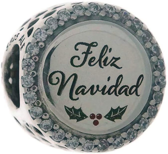 Pandora Sterling Silver with Cubic Zirconia Feliz Navidad Charm