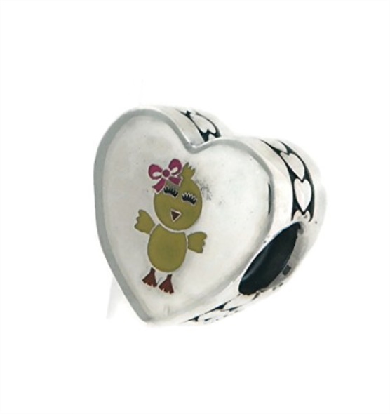 Pandora Sterling Silver with Yellow You Are My Favorite Chick Charm