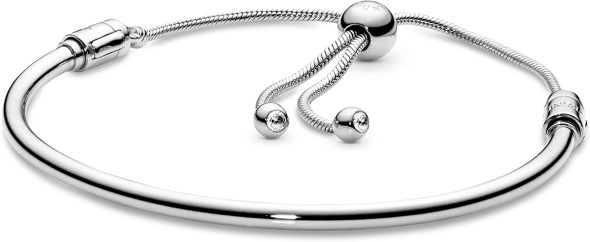 Pandora Women Sterling Silver Adjustable Sliding Bangle Bracelet