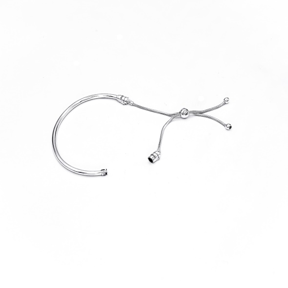 Pandora Women Sterling Silver Adjustable Sliding Bangle Bracelet